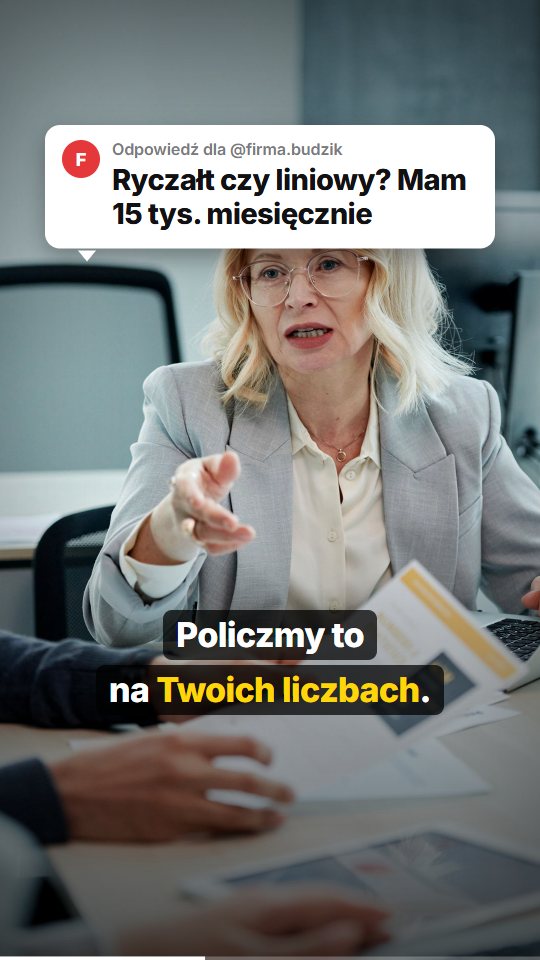 Przykładowa rolka: biuro rachunkowe, odpowiedź na pytanie klienta
