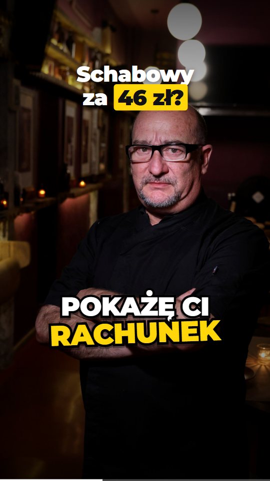 Przykładowa rolka: restauracja, ekspert mówi do kamery